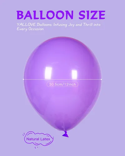 Miniatura 3 de YALLOVE Globos de látex de colores surtidos, juego de 120, 12 pulgadas para uso en helio o aire, globos gruesos para baby shower, cumpleaños
