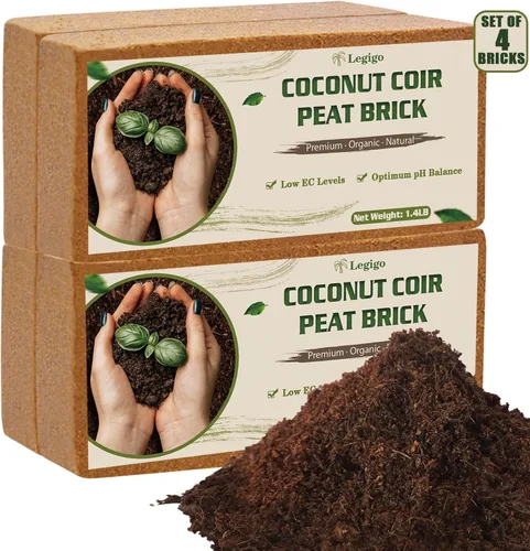 Miniatura 9 de Legigo Paquete de 6 Ladrillos Premium de Fibra de Coco para Plantas - 100% Orgánico Ladrillos Comprimidos de Fibra de Coco para Mezcla Inicial