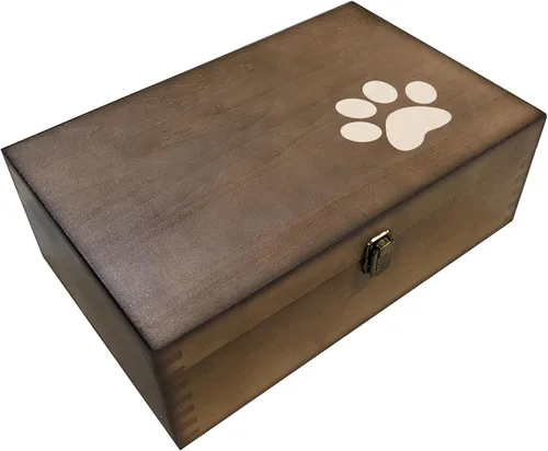 Miniatura 10 de Caja de recuerdos de madera con bandera rústica, caja de memoria grande para recuerdos, caja de almacenamiento decorativa para recuerdos, joyas
