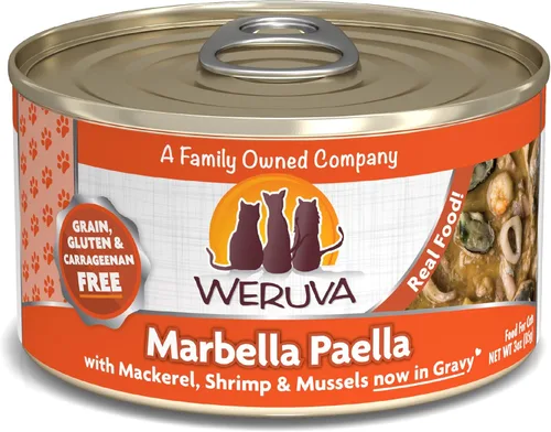 Miniatura 45 de Weruva Asian Fusion - Comida clásica para gatos, fusión asiática con atún y shirasu en salsa, lata de 5.5 onzas (paquete de 24)