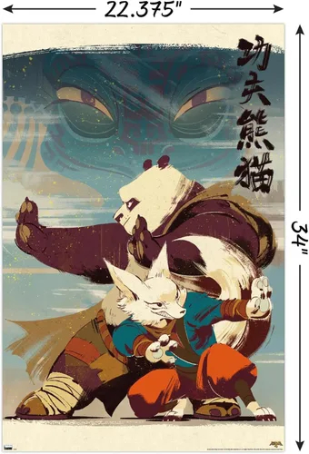 Miniatura 3 de Trends International Kung Fu Panda 4 - Póster de pared, 34 pulgadas de largo x 22.4 pulgadas, versión sin marco
