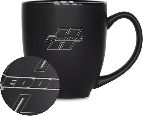 Miniatura 73 de Rico Industries - Taza de cerámica mate negra con grabado láser estándar de 15oz para NCAA (escuelas T & U) - Para bebidas calientes o frías