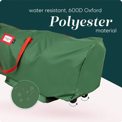Miniatura 4 de Handy Laundry Bolsa de Almacenamiento Rodante para Árbol - Para Árbol Artificial de Navidad de 9 Pies. Bolsa con Cremallera, Asas de Transporte