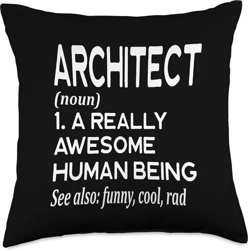 Miniatura 5 de Architect Gifts for Men Women Work Boss by RJ Architect Definition Funny Architecture Building - Almohada de 16 x 16 pulgadas, multicolor