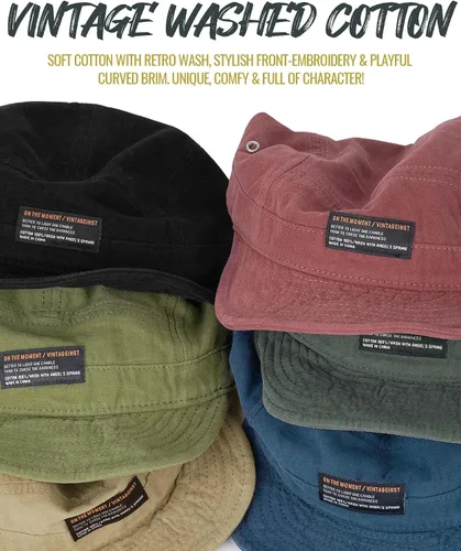 Miniatura 5 de Croogo Gorra de béisbol de ala corta de 5 paneles, gorras de camionero suaves, gorras de cadete de billetes cortos, gorras casuales de árbitro