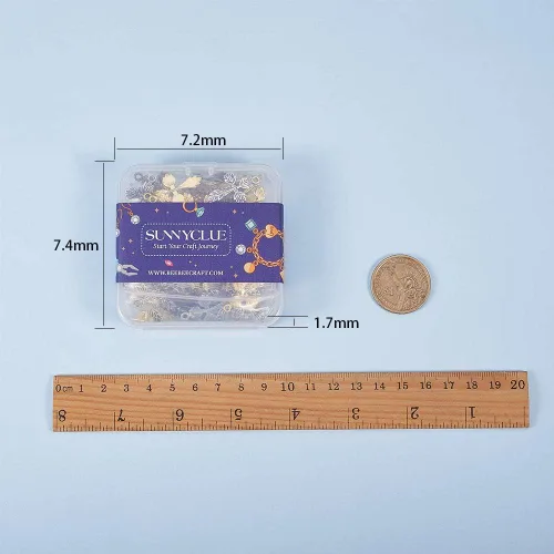 Miniatura 7 de SUNNYCLUE 1 caja de 80 dijes de cruz para rosario, colgantes de aleación de Pascua, vacaciones, joyería, accesorios, dijes de metal para bricolaje