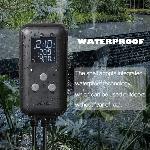 Miniatura 4 de Termostato de alfombra calefactora DIGITEN Controlador de temperatura impermeable DTC315 Termostato de enchufe para plántulas de invernadero Acuario