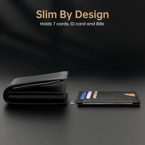 Miniatura 9 de Mayski Cartera delgada minimalista, soporte para tarjetas de crédito para mujeres y hombres, estuches para tarjetas con bloqueo RFID en el bolsillo