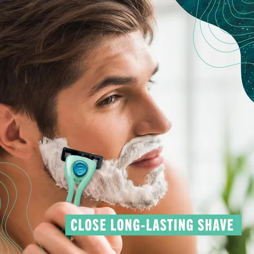 Miniatura 4 de Preserve POPi - Recambios de cuchillas de afeitar para afeitar, 5 cuchillas para hombres y mujeres, afeitadoras recubiertas de cerámica para mayor