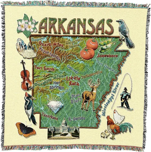 Miniatura 42 de Pure Country Weavers State of Alabama - Manta cuadrada para regalo, manta de tapiz tejida de algodón, fabricada en los Estados Unidos