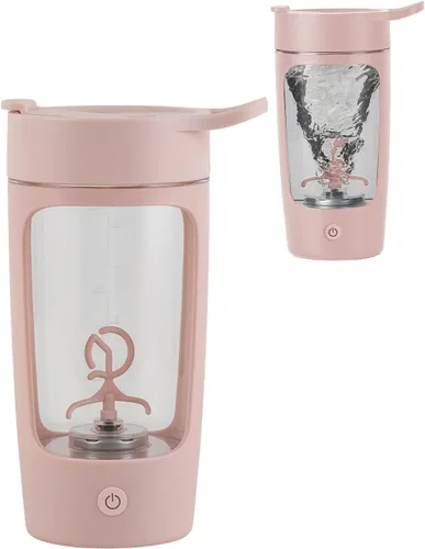 Miniatura 11 de Botella mezcladora eléctrica de proteínas, Tritan Sin BPA Botellas de licuadora de 22 onzas mezcladoras portátiles de vórtice recargable, taza