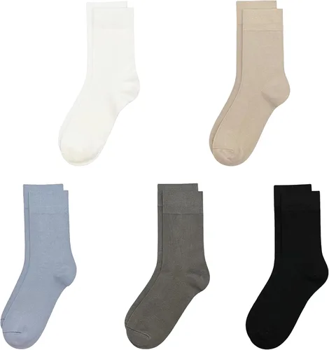 Miniatura 14 de SERISIMPLE Calcetines de bambú de viscosa para niños, calcetines escolares antiolor para niños y niñas, uniforme, ligeros, con costuras planas, 5