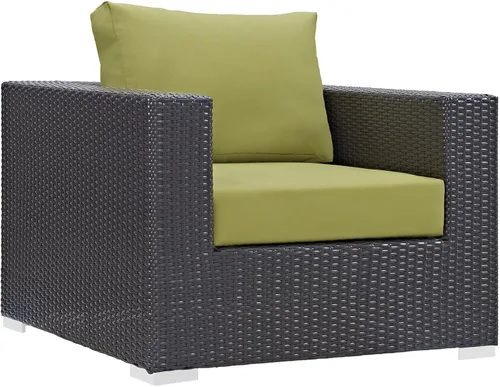 Miniatura 49 de Modway EEI-1911-EXP-ORA Convene - Muebles otomanos cuadrados de tela para patio, muebles de exterior, color naranja espresso Espresso Naranja
