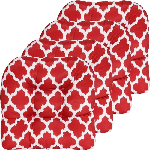Miniatura 26 de Sweet Home Collection - Cojines para silla de patio al aire libre, cojines prémium con relleno grueso y cómodo de fibra, con tul, 19 x 19 pulgadas