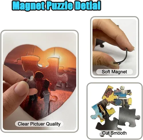 Miniatura 4 de Imán de rompecabezas para nevera, imagen personalizada, formas únicas, imanes (forma redonda)