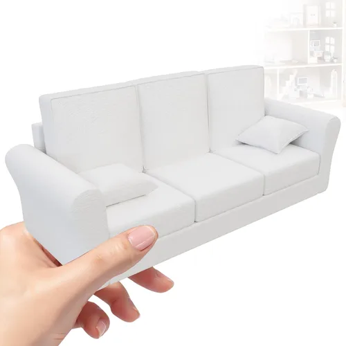 Miniatura 9 de Sofá de casa de muñecas, miniatura 1:12 para sala de estar, casa de muñecas realista, muebles de sala de estar para niños, coleccionistas