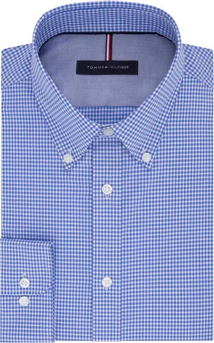 Miniatura 3 de Tommy Hilfiger Camisa de vestir para hombre, ajuste delgado, sin planchado, guinga