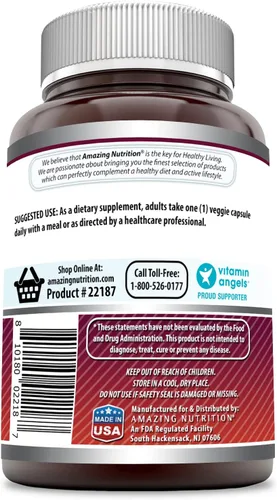Miniatura 3 de Amazing Formulas Quercetina 500mg 120 cápsulas vegetales Suplemento – Sin OMG – Sin gluten – Apoya la salud y el bienestar general