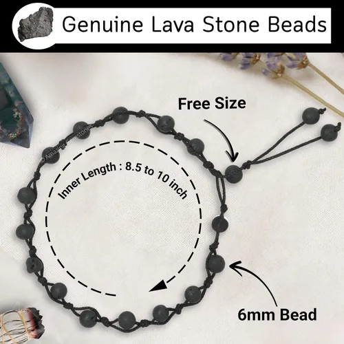 Miniatura 45 de Amazing Gemstone Crystal Anklet Ankle Bracelets for Women - Waterproof Beaded Healing Crystal Anklets, Plus Size Chakra Gemstone Bead Anklet