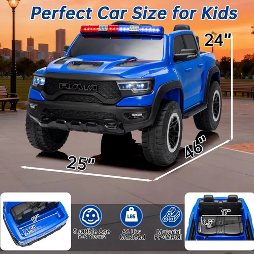 Miniatura 2 de FINITO Auto eléctrico de 24 V para niños, automóvil eléctrico 4WD, con control remoto, luces LED, reproductor de música y funcionalidad Bluetooth