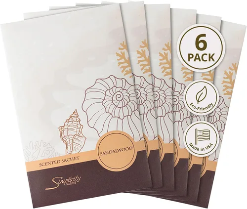 Miniatura 10 de Simplicity Scents - Paquete de 6 sobres perfumados de salvia y cítricos, para uso diario, bolsas perfumadas de larga duración, fragancia
