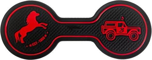 Miniatura 10 de Portavasos para automóvil compatible con Ford Bronco Offroad 2021-2025, posavasos decorativos de silicona para automóvil, accesorios para automóvil