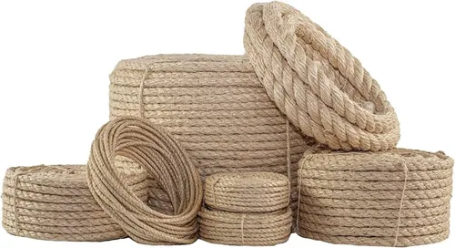 Miniatura 10 de Cuerda de sisal trenzada (3/16 pulgadas - 1 pulgada) - Nudos SGT - Todas las fibras naturales - Resistente a la humedad y a la intemperie - Marina