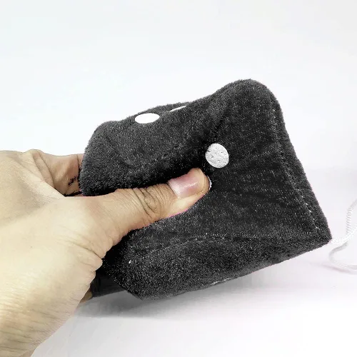 Miniatura 5 de Par de dados de felpa negros peludos de 2.75 pulgadas clásico vintage [dados nostálgicos de los años 80 para espejo de automóviles] para espejos