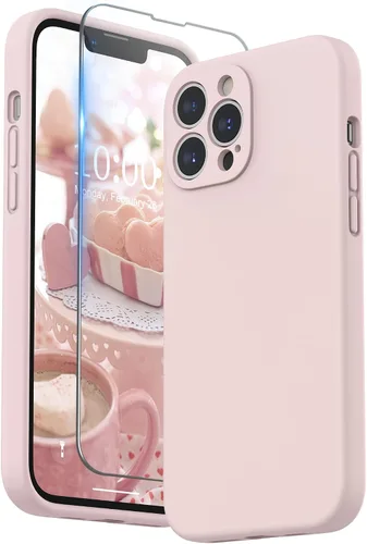 Miniatura 11 de SURPHY Funda compatible con iPhone 13 Pro Max con protector de pantalla, (protección de cámara + forro de microfibra suave), funda de silicona Negro