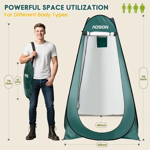 Miniatura 2 de Pop Up Privacy Shower Tent, Portable Changing Dressing Room with Carry Bag, Waterproof Sun Shelter for Camping, Beach, Hiking & Outdoor Activities.