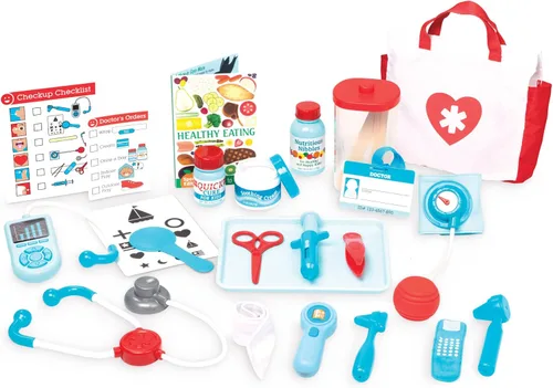 Miniatura 3 de Melissa & Doug Medical Play Bundle - Kit de dentista Super Smile de 25 piezas con dientes de gran tamaño y kit médico de 25 piezas con herramientas