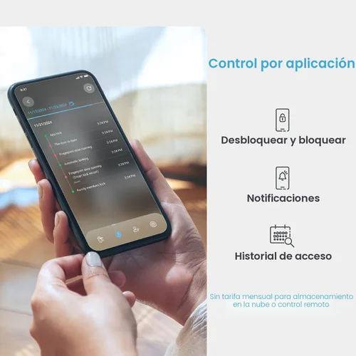 Miniatura 7 de Lockly Visage Zeno Series Smart Lock, reconocimiento facial y huella dactilar, cerradura de puerta de entrada sin llave, cerrojo Wi-Fi integrado