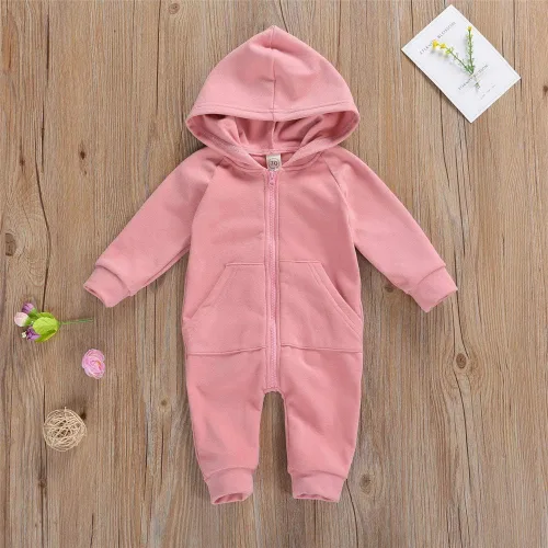 Miniatura 24 de FYBITBO Mameluco con capucha y cremallera para bebés, niños y niñas, mameluco de manga larga para otoño e invierno, ropa cálida