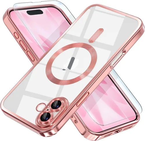Miniatura 97 de Misea Funda magnética para iPhone 14 compatible con MagSafe [nunca amarillenta] [protección contra caídas de grado militar] protector completo