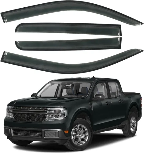 Miniatura 38 de 4 piezas de protectores de lluvia para ventanas y deflectores de viento para Honda Civic de 4 puertas sedán, 1996-2000, para montaje exterior