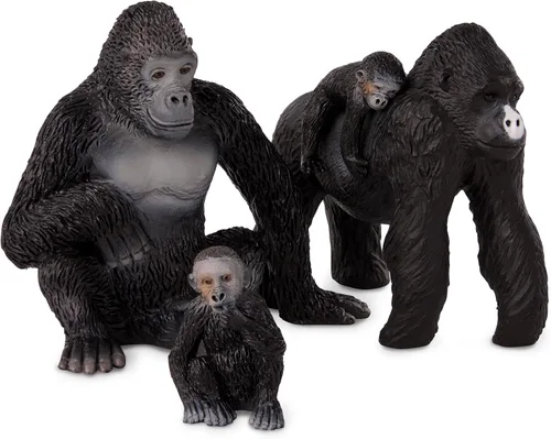 Miniatura 16 de Terra by Battat Juego familiar de juguetes de elefante africano de 4 piezas - Figuras realistas de animales de safari de plástico - Juguetes