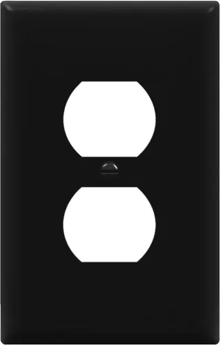 Miniatura 17 de ENERLITES Placa de pared de salida de receptáculo dúplex de tamaño mediano, placas de cubiertas de toma de corriente, tamaño medio de 1 banda, 4.88