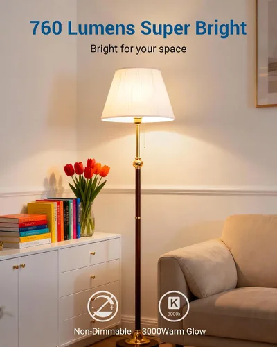 Miniatura 2 de DEWENWILS Paquete de 8 Bombillas LED A19, 760LM, Bombillas de Luz Cálida de 3000K, Bombilla LED E26 de Ahorro de Energía de 60 Vatios, Bombilla No
