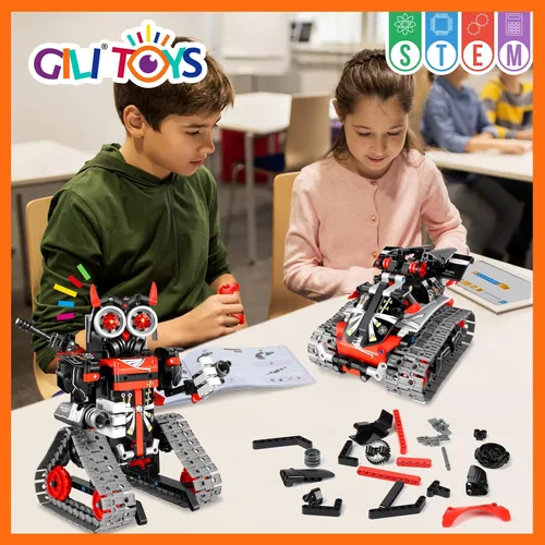 Miniatura 3 de GILI Robot Building - Kit de construcción con control remoto STEM para niños de 8 a 12 años, juguetes educativos 3 en 1 para niños de 6, 7, 8, 9