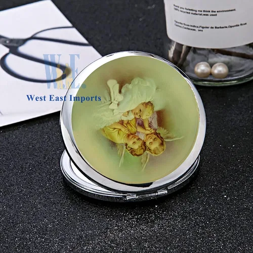 Miniatura 5 de 12 piezas de espejo compacto para bautizo, recuerdos de bautizo, regalo para invitados