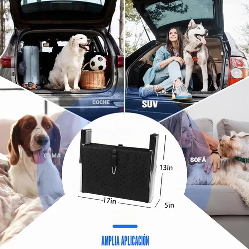 Miniatura 5 de Escaleras para perros para autos, escalones plegables para perros grandes, escaleras portátiles para mascotas para autos, camiones, SUV, rampa