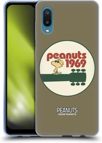 Miniatura 123 de Head Case Designs Funda de gel Woodstock 50th con licencia oficial de Peanuts Snoopy Guitar 1969 [protección de grado militar] compatible