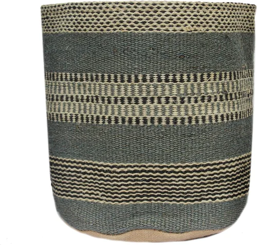 Miniatura 18 de Cesta de Maceta de Yute Resistente, Cesta Tejida Moderna, Maceta para Flores, Maceteros de Interior para Suelo, Cesta Organizadora de Almacenamiento
