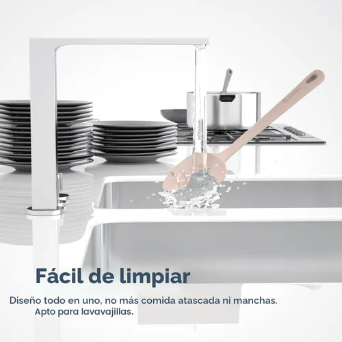 Miniatura 5 de ChefAide Juego de 5 espátulas de silicona, espátulas de goma de grado alimenticio, mango fuerte mejorado con agarre ergonómico, resistente al calor