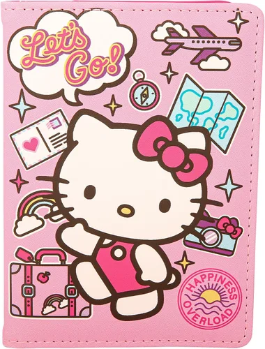 Hello Kitty Soporte para pasaporte Sanrio para mujer, funda para pasaporte con licencia oficial, Varios colores, Classic