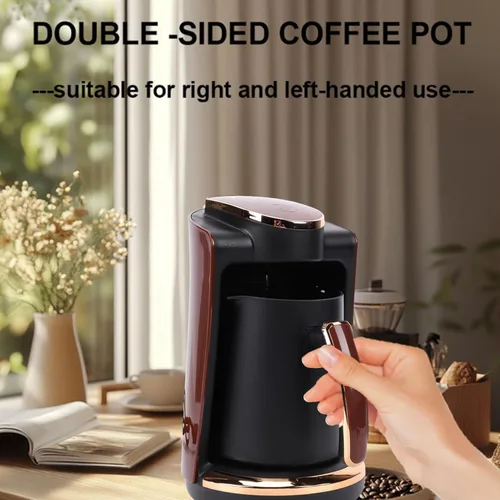 Miniatura 5 de Yosoo Cafetera de bebidas calientes de 550 W, máquina turca eléctrica de una sola taza con capacidad de 8.5 fl oz, ideal para el hogar, la oficina