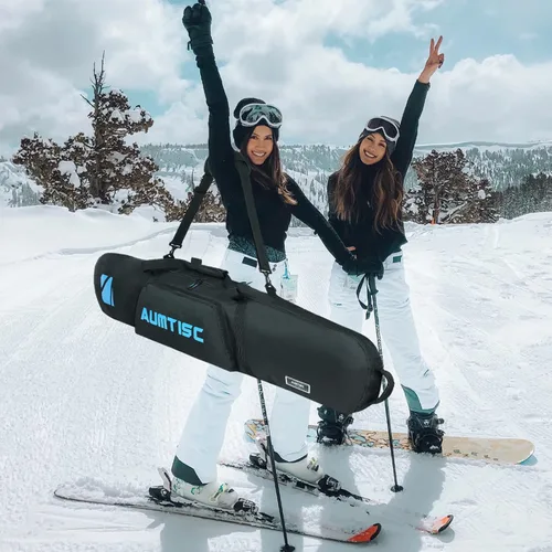 Miniatura 8 de Bolsa de Snowboard Acolchada AUMTISC para Viajes Aéreos, Bolsas de Viaje para Snowboard para Volar con Bolsillos para Equipo, Disponible en Longitud