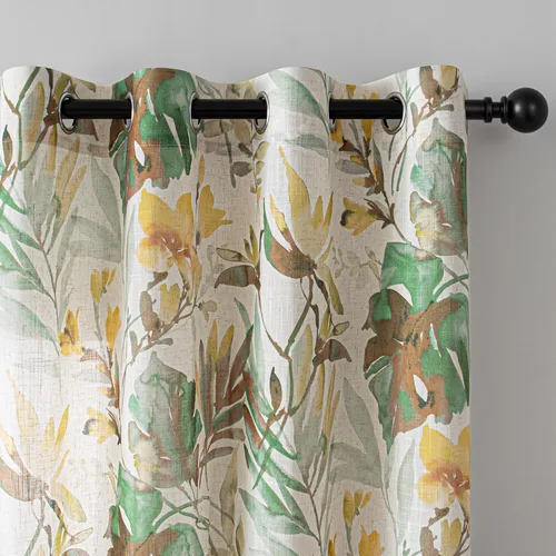 Miniatura 14 de MYSKY HOME - Cortinas plisadas con estampado floral para sala de estar/comedor, cortinas plisadas para proteger la privacidad, 84 pulgadas de largo