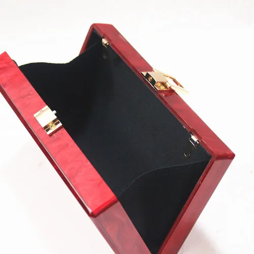 Miniatura 4 de Dirmmis Nuevas mujeres bolso de mensajero moda elegante mármol sólido perla mujer noche bolso rojo lujo fiesta fiesta fiesta fiesta embrague