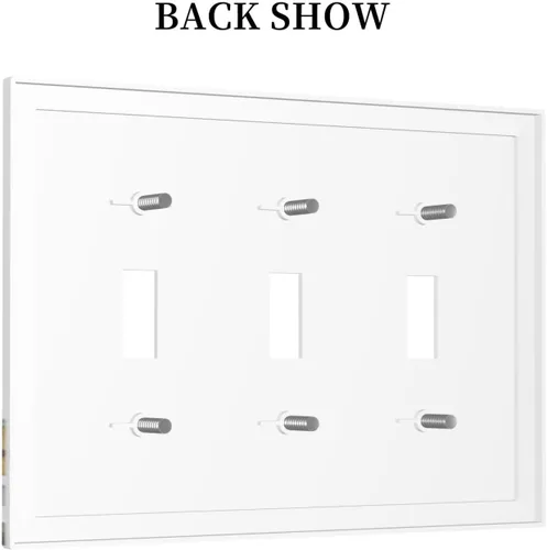 Miniatura 353 de Placa Decorativa de Pared de Granja Rústica con Cuerno de Madera para Puerta de Granero 1 Banda Duplex Cubiertas de Toma Eléctrica Soltera